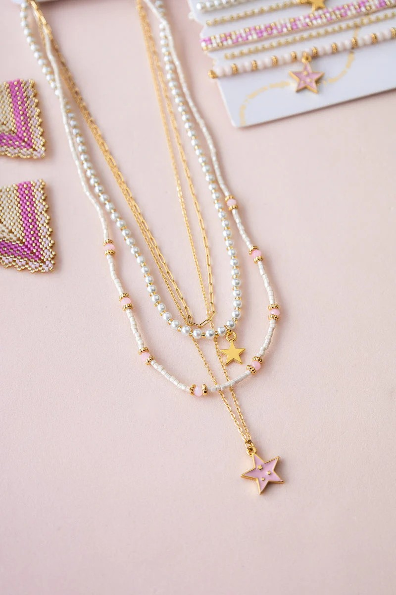 PINK STAR NECKLACE
