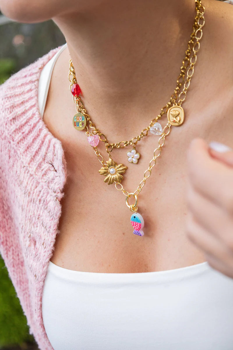 FLORAL CHARMS NECKLACE
