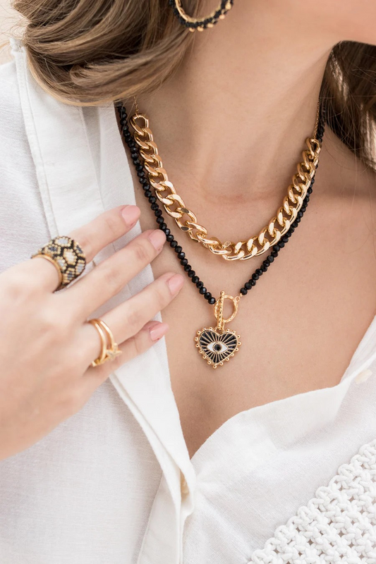 BLACK CHAIN NECKLACE