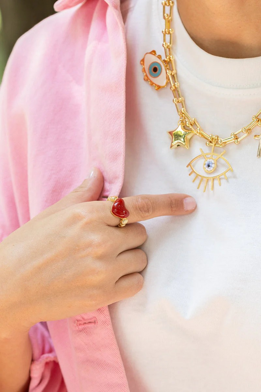 RED HEART RING