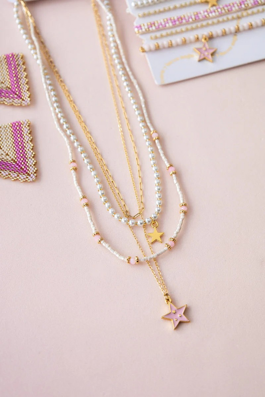 PINK STAR NECKLACE