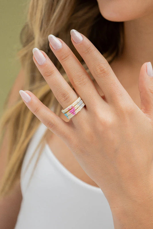 LIGHT PINK HEART RING