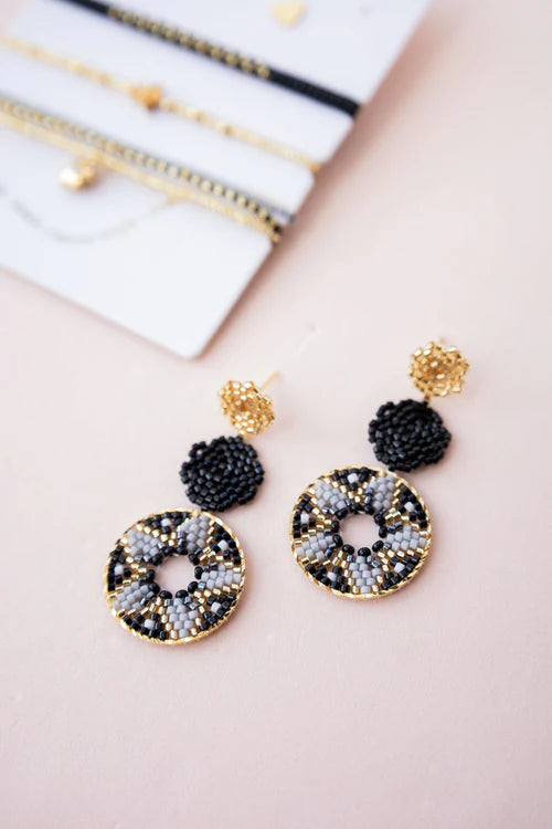 BLACK GOLD EARRINGS - Jabatzelet