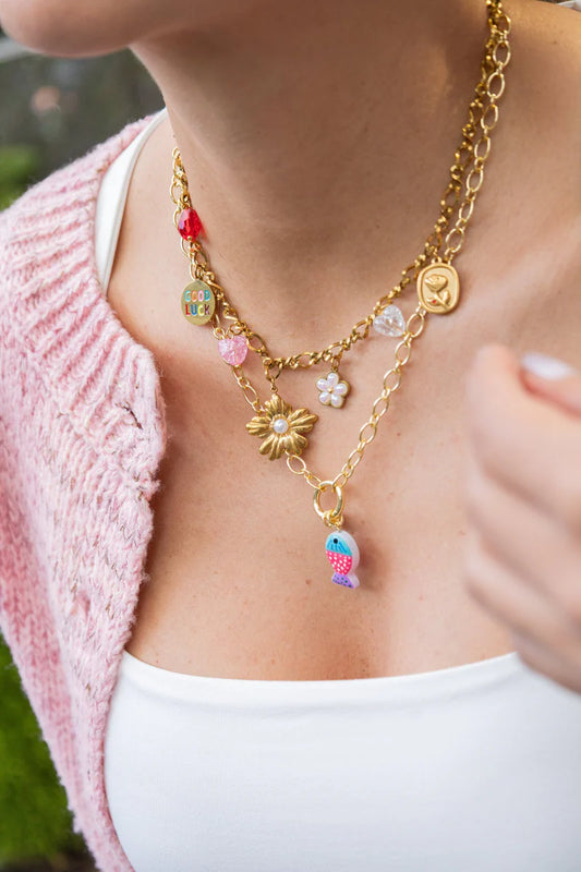 FLORAL CHARMS NECKLACE
