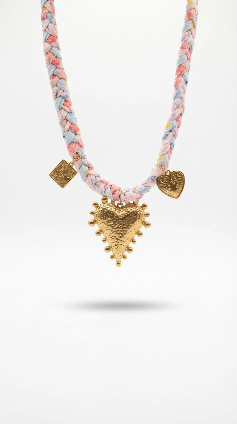 BRAIDED HEART NECKLACE