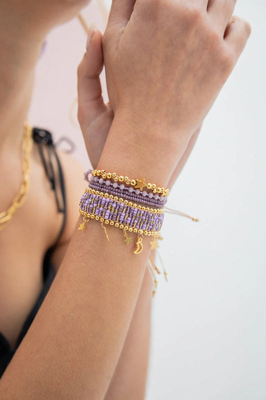 BEADED PURPLE BRACELET