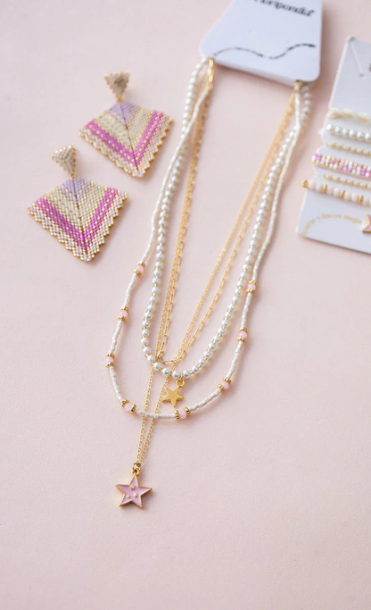 PINK STAR NECKLACE