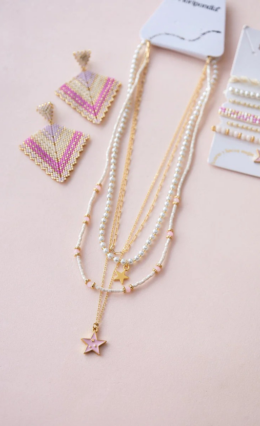 PINK STAR NECKLACE